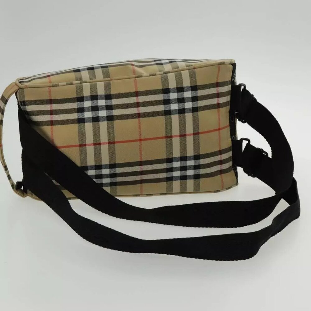 BURBERRY Golf Nova Check Backpack Canvas Beige Auth 95671 - Picture 8 of 16